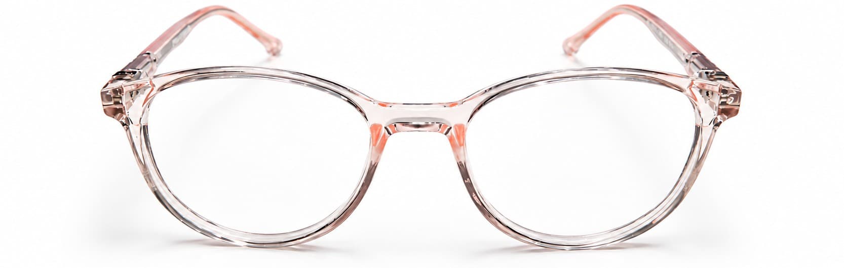 Pravi — Transparent Pink oval eyeglasses