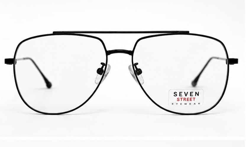 Seven Street — Black aviator Metal eyeglasses
